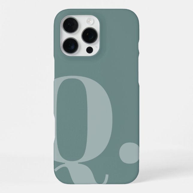 Gedämpfte Teal-Lettern iPhone 16 Pro Max Hülle (Rückseite)