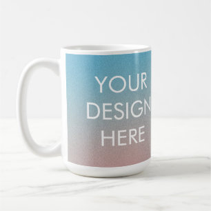 Gedämpfter Blau & Rosa Custom-Becher – Sanfter Ret Kaffeetasse