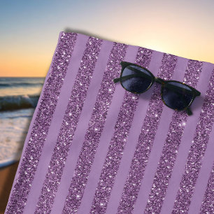 Gedämpfter Maulbeer-Glitter-Stil horizontale Strei Strandtuch