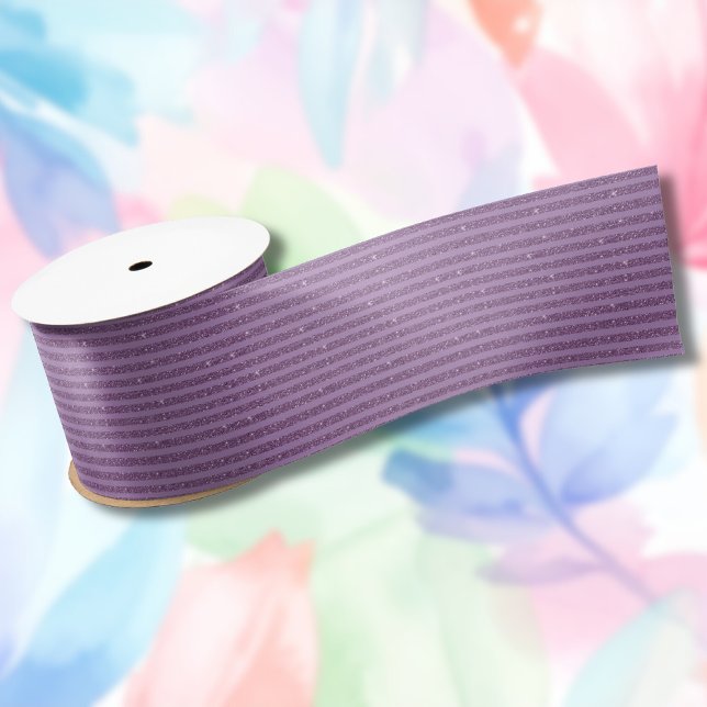 Gedämpfter Maulbeer-Glitter-Stil mit horizontalen  Satinband (Von Creator hochgeladen)