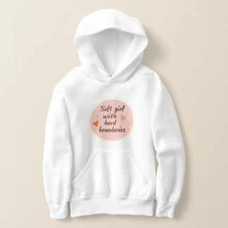 Gedämpfter Rosaton und warme Hafer-Quotes AI Art K Hoodie