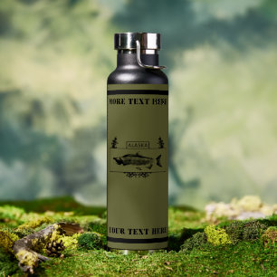 Gedämpftes Alaska Combat Fisherman Abzeichen Trinkflasche