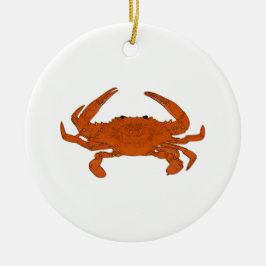 Gedämpftes Krabben-Logo (atlantische blaue Krabbe) Keramikornament