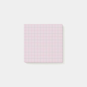 Gedämpftes lila kariertes Muster, weiches Grid-Des Post-it Klebezettel