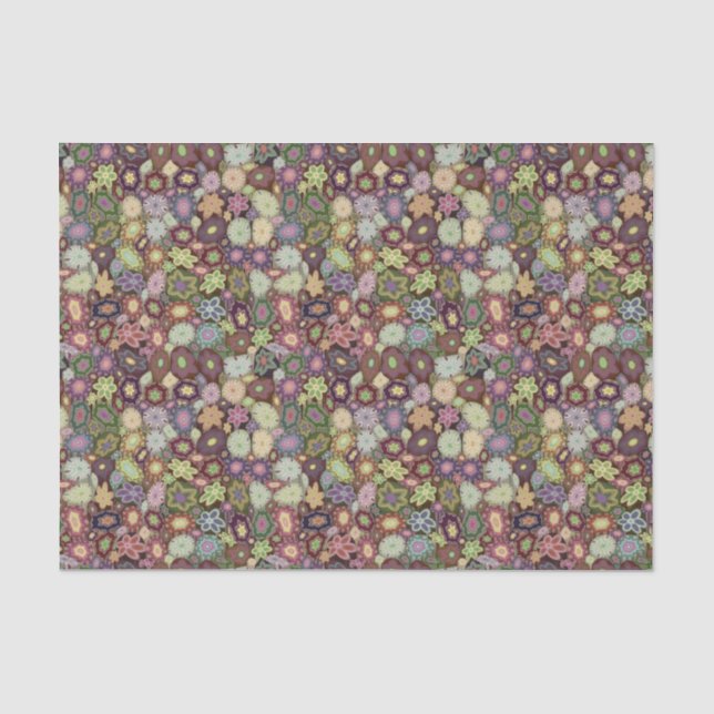 Gedämpftes Millefiori Seidenpapier (Vorderseite)