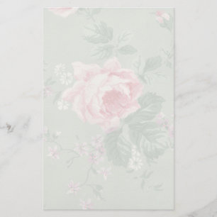 Gedämpftes rosa Rosen-Briefpapier Briefpapier