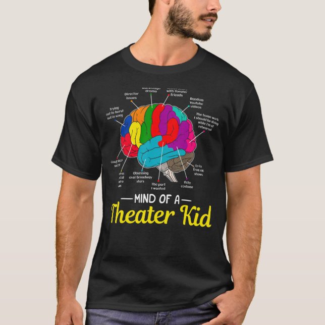 Gedanke an ein Theater Kid Brain Musical Theater f T-Shirt (Vorderseite)
