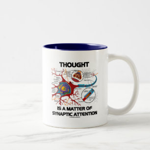 Gedanke ist eine Angelegenheit der synaptischen Zweifarbige Tasse