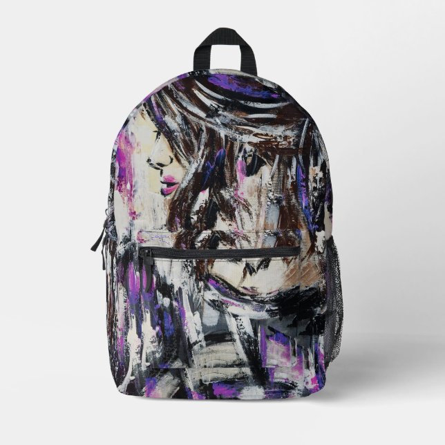 Gedanken Bedruckter Rucksack (Vorderseite)