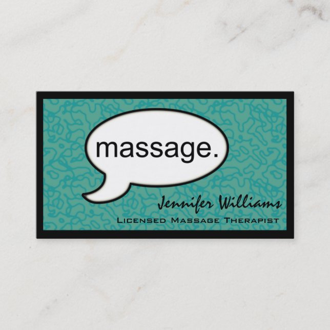 Gedanken Cloud Massage Therapist Business Card Visitenkarte (Vorderseite)