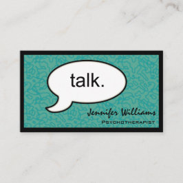Gedanken Cloud reden Psychotherapeut Business Card Visitenkarte