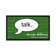 Gedanken Cloud reden Psychotherapeut Business Card