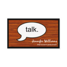 Gedanken Cloud reden Psychotherapeut Business Card