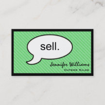 Gedanken Cloud verkaufen Verkäufer Business Card