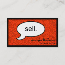 Gedanken Cloud verkaufen Verkäufer Business Card