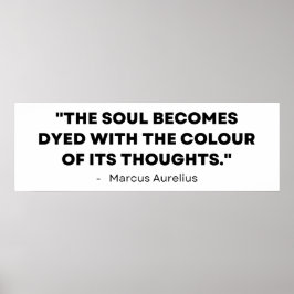 Gedanken Farbe Unser Soul - Marcus Aurelius Poster