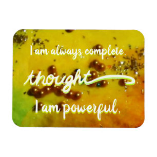 "Gedanken" Gelber Power Chakra Words Magnet
