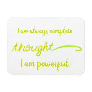"Gedanken" Gelber Power Chakra Words Magnet