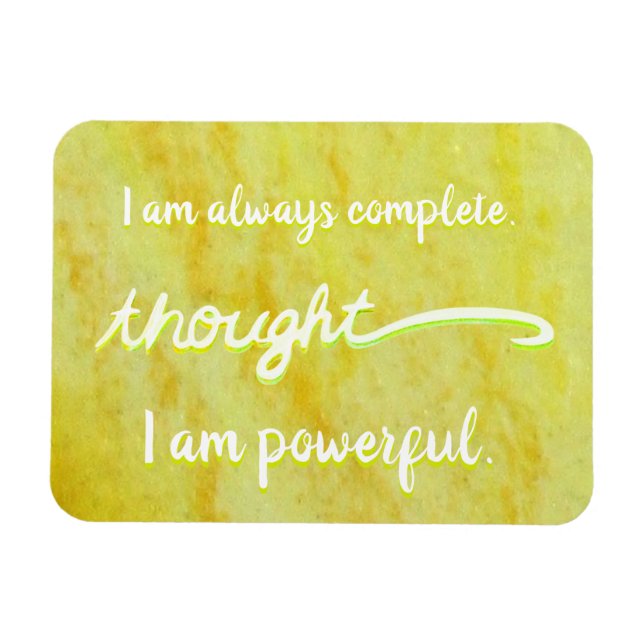 "Gedanken" Gelber Power Chakra Worte Magnete (Horizontal)
