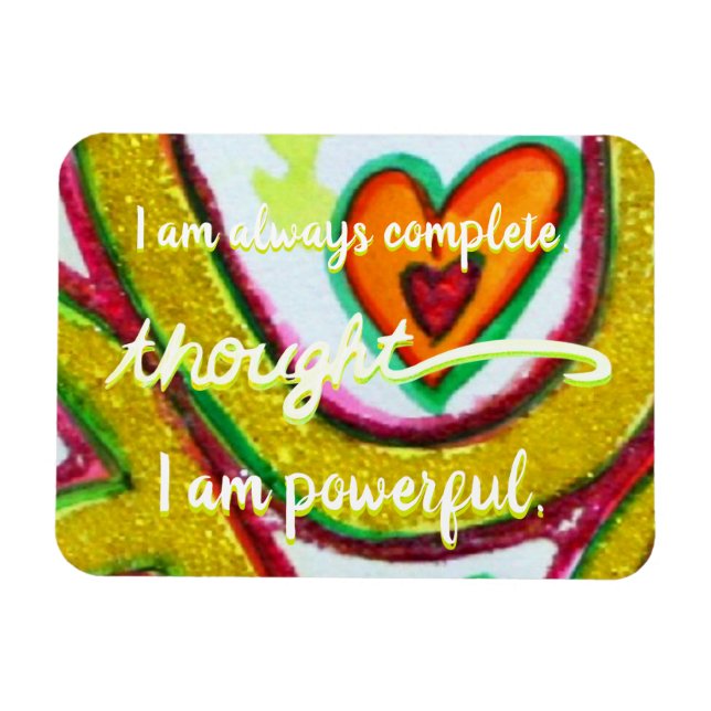 "Gedanken" Gelber Power Chakra Worte Magnete (Horizontal)