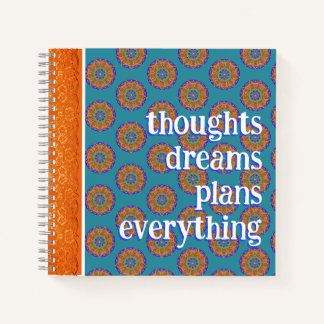 Gedanken Träume Pläne Boho Mandala Muster Notizbuch