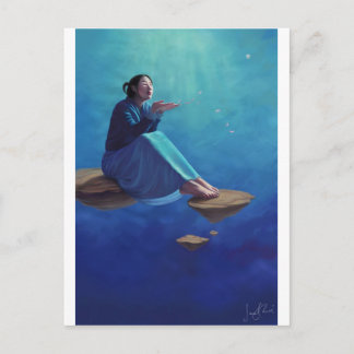 Gedanken wie Rose Petals Postkarte