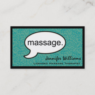 Gedanken-Wolken-Massage-Therapeut-Visitenkarte Visitenkarte