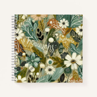 Gedankenfeld - Wilde botanische Collage Notizbuch