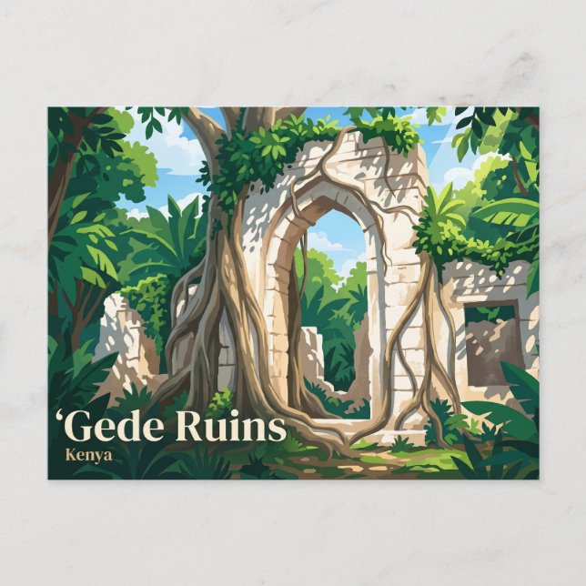 Gede-Ruinen Kenia Postkarte (Vorderseite)