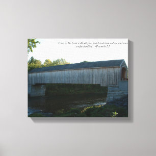 Gedeckte Brücke auf Leinwand