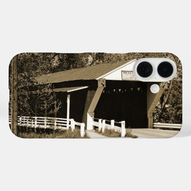 Gedeckte Brücke iPhone 16 Hülle (Rückseite (Horizontal))
