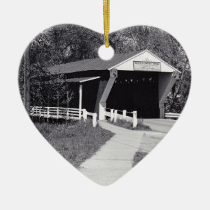 Gedeckte Brücke Keramik Ornament