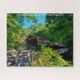 Gedeckte Brücke Ohio.Weihnachtsgrüße