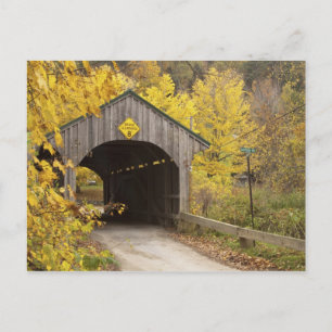 Gedeckte Brücke, Vermont, USA 2 Postkarte
