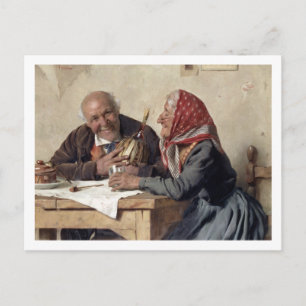 Gedeckte Erinnerungen (Öl auf Leinwand) Postkarte