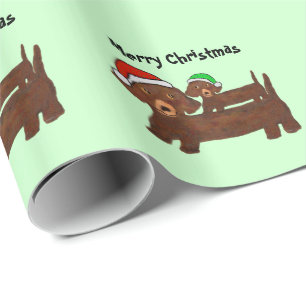 Gedeckte heraus Dackeln Geschenkpapier