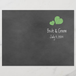 Gedeckte Hochzeitsprogramme für Wild-grüne Rose