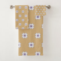 Gedeckte Lila Goldflorale Fraktal Golden Tor