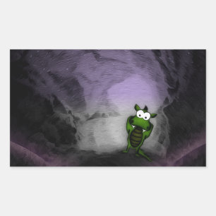 Gedeckter Drache Rechteckiger Aufkleber