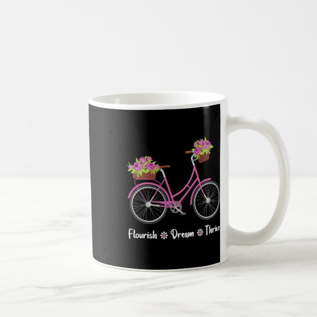 Gedeihen Traum Erfolgreich Blumen Fahrrad Subtil 8 Kaffeetasse (Rechts)