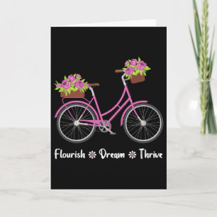 Gedeihen Traum Erfolgreich Blumen Fahrrad Subtil 8 Karte