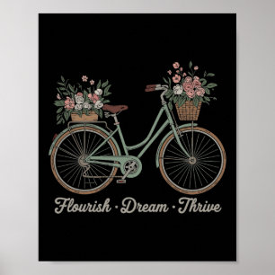 Gedeihen Traum Erfolgreich Floral Fahrrad Trump Su Poster
