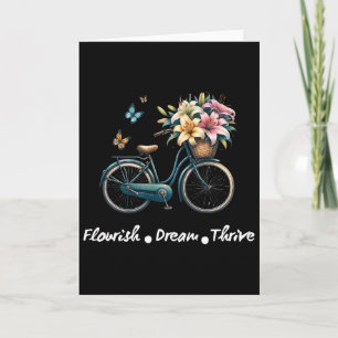 Gedeihen Traum Gedeihen Florales Fahrrad Subtil 86 Karte