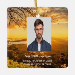 Gedenk-Andenken Golden Sunrise  Keramikornament