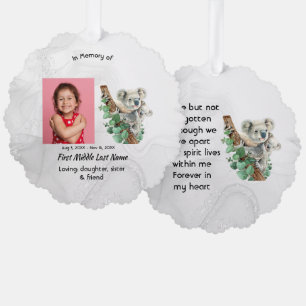 Gedenk Andenken Süße Koala Kinder Ornament Karte