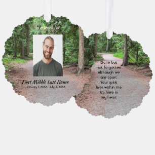 Gedenk-Andenken-Waldweg-Pfad-Wanderung  Ornament Karte