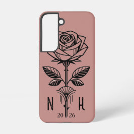 Gedenk-Art-Deco-Rosen-Handyhülle - Samsung Galaxy Hülle