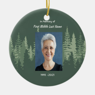 Gedenk-Christliche-Wildnis-Wald-Bäume Keramik Ornament