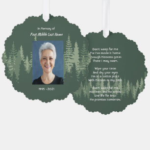 Gedenk-Christliche-Wildnis-Wald-Bäume Ornament Karte