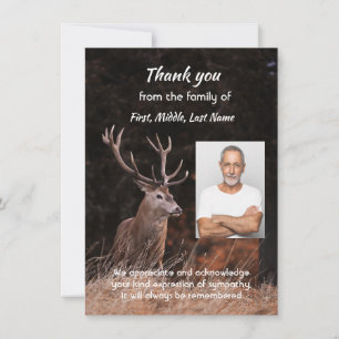 Gedenk-Dankeschön-Hirschjäger im Freien Dankeskarte